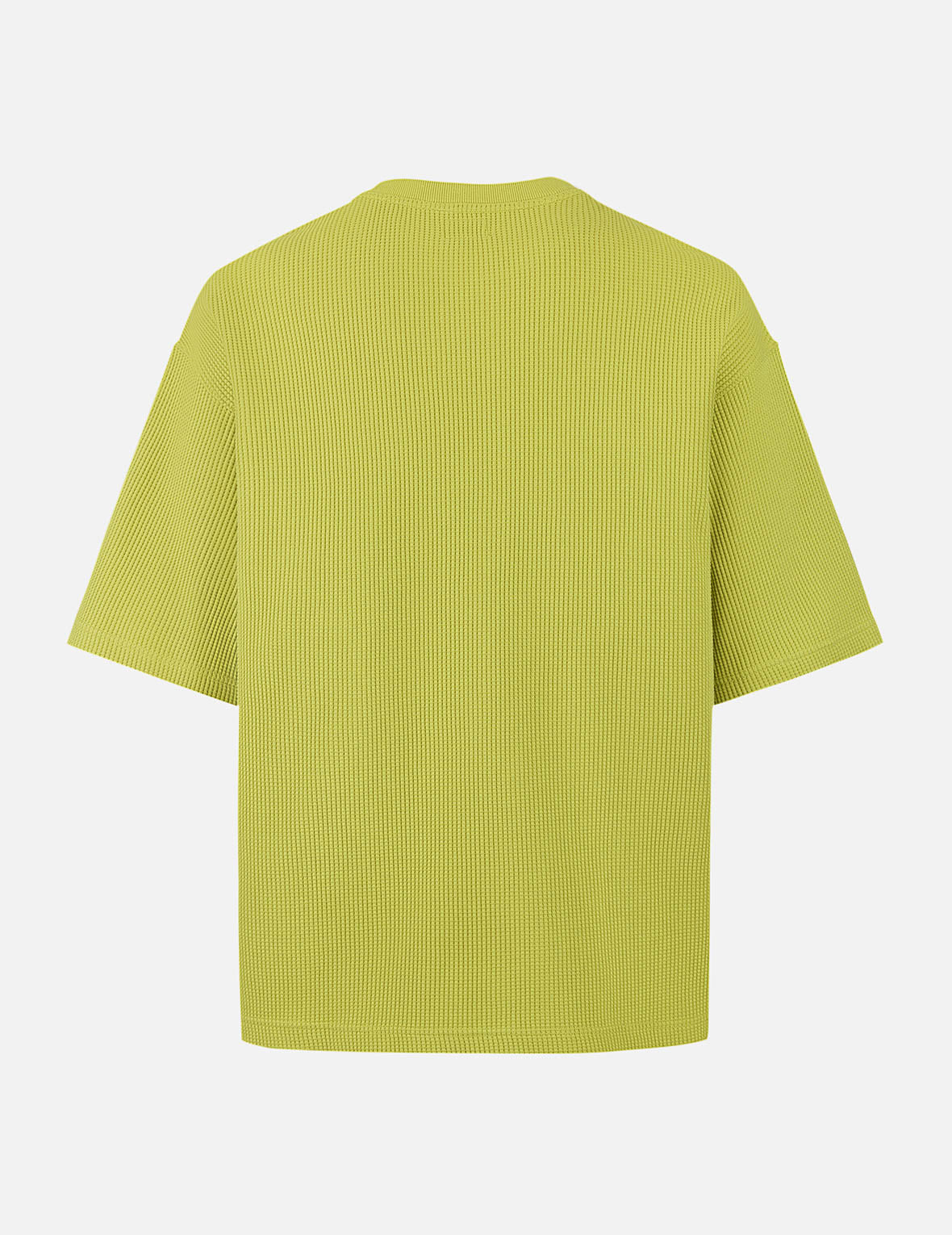 海鸥和商标刺绣超宽版短袖华夫格卫衣